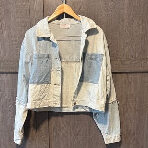 Two-Tone Denim Jean Jacket